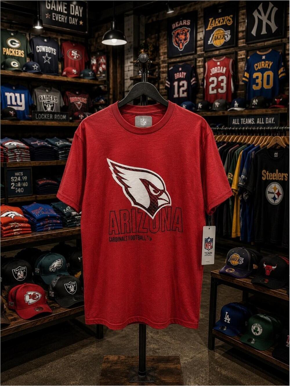 NFL Arizona Cardinals Red Short Sleeve Team Logo Tee